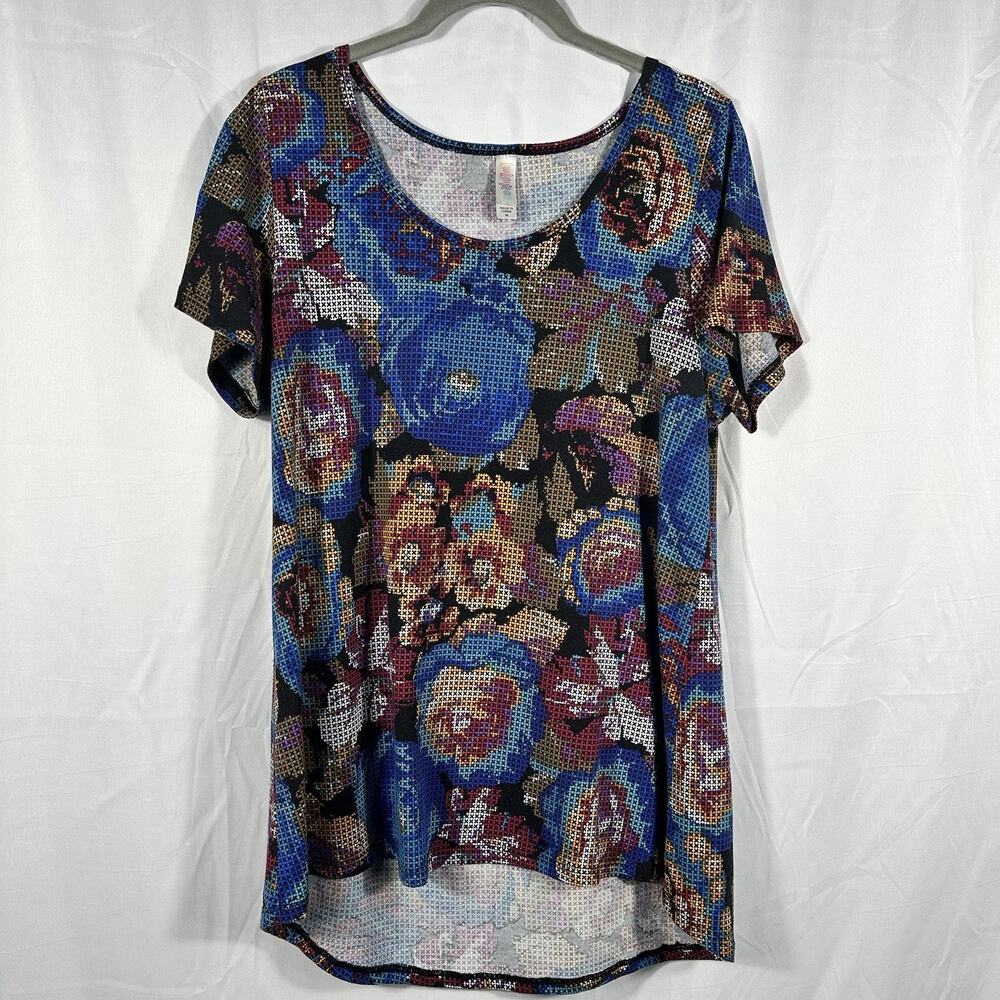 LuLaRoe Classic T Short Sleeve Digital Floral Print Size Medium